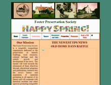 Tablet Screenshot of fosterpreservationsociety.org